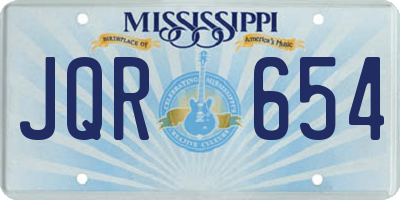MS license plate JQR654