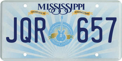 MS license plate JQR657
