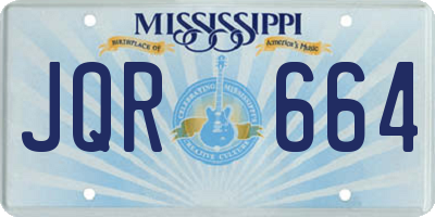 MS license plate JQR664