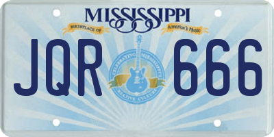 MS license plate JQR666