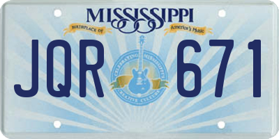 MS license plate JQR671