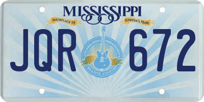 MS license plate JQR672