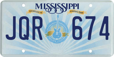 MS license plate JQR674