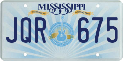 MS license plate JQR675
