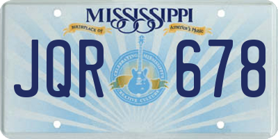 MS license plate JQR678