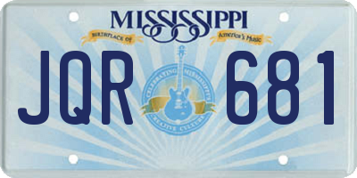 MS license plate JQR681