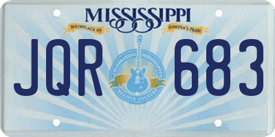 MS license plate JQR683