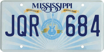 MS license plate JQR684