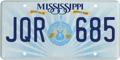 MS license plate JQR685