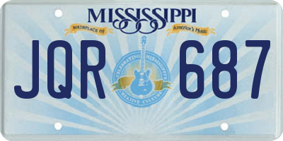 MS license plate JQR687