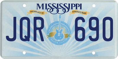 MS license plate JQR690