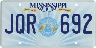 MS license plate JQR692