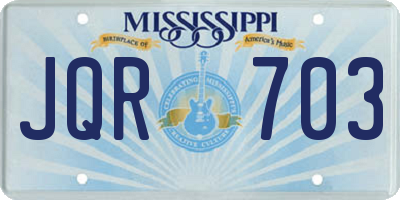 MS license plate JQR703