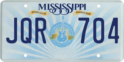 MS license plate JQR704