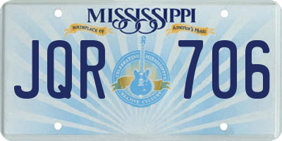 MS license plate JQR706