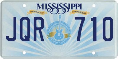 MS license plate JQR710