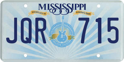 MS license plate JQR715