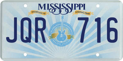 MS license plate JQR716