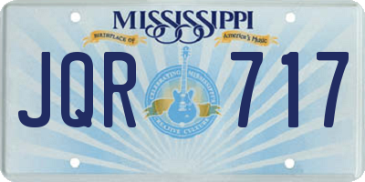 MS license plate JQR717
