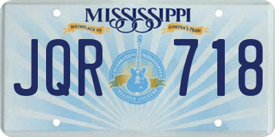 MS license plate JQR718