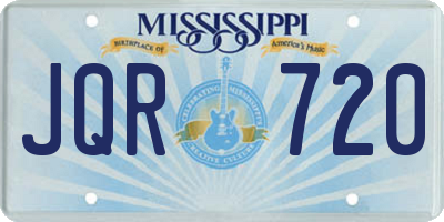 MS license plate JQR720