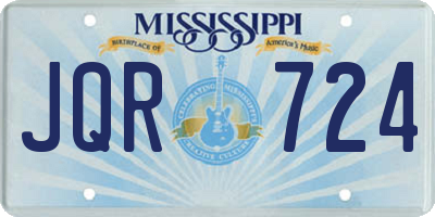 MS license plate JQR724