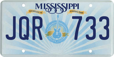 MS license plate JQR733