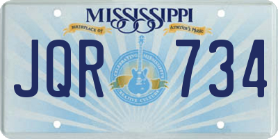 MS license plate JQR734