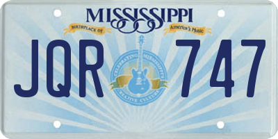MS license plate JQR747