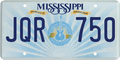 MS license plate JQR750