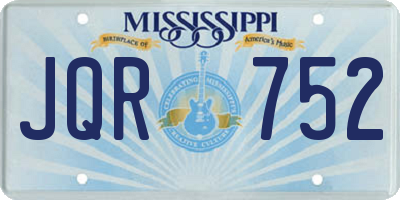 MS license plate JQR752