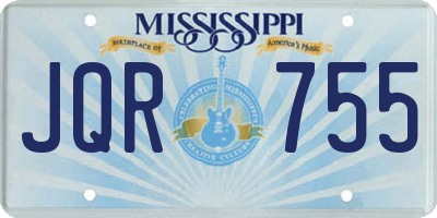 MS license plate JQR755