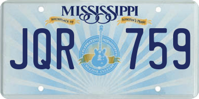 MS license plate JQR759