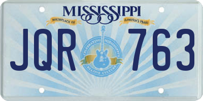 MS license plate JQR763