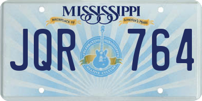 MS license plate JQR764