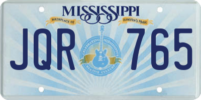 MS license plate JQR765