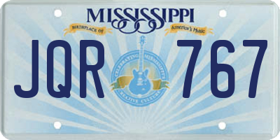 MS license plate JQR767