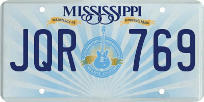 MS license plate JQR769