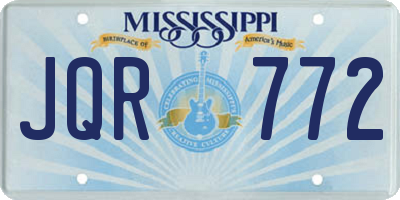 MS license plate JQR772