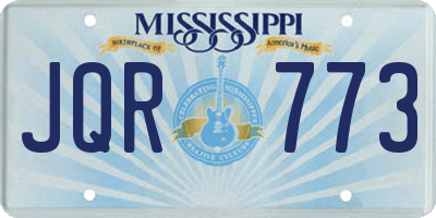 MS license plate JQR773