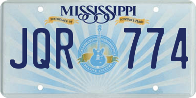 MS license plate JQR774