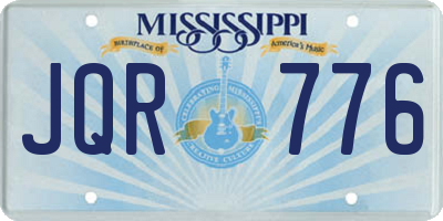 MS license plate JQR776