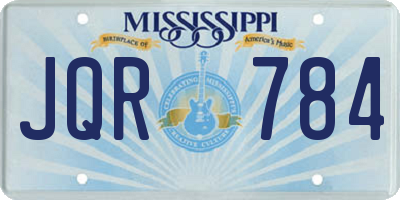 MS license plate JQR784