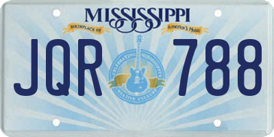 MS license plate JQR788