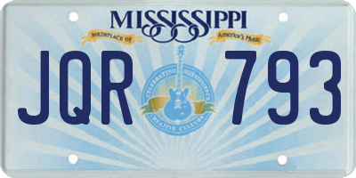 MS license plate JQR793