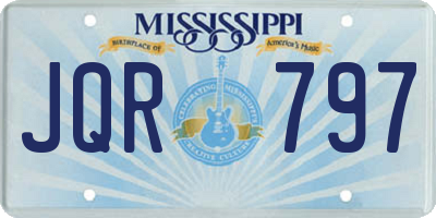 MS license plate JQR797