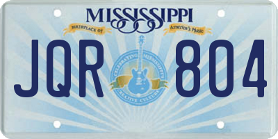 MS license plate JQR804