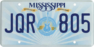 MS license plate JQR805