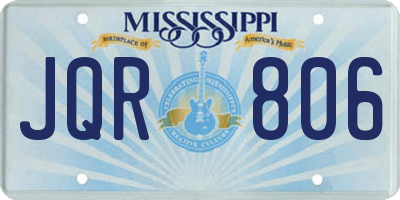 MS license plate JQR806