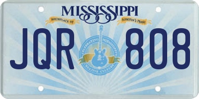 MS license plate JQR808